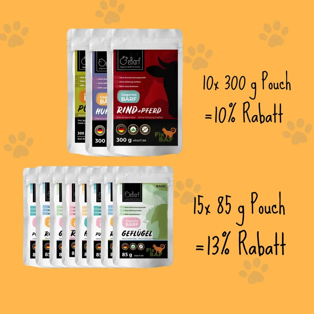 MjAMjAM - Premium natvoer voor honden - DUO van goede kalkoen & konijn, 6 pak (6 x 800g), graanvrij met extra vlees