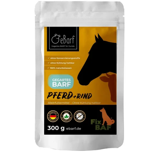 Menú completo de caballo & res para perros - Fix-BAF® (cocido)